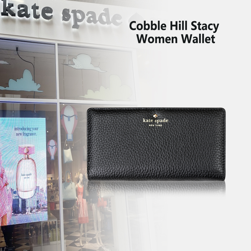 即発 アウトレット kate spade いちご柄スリム財布 WLR00511革