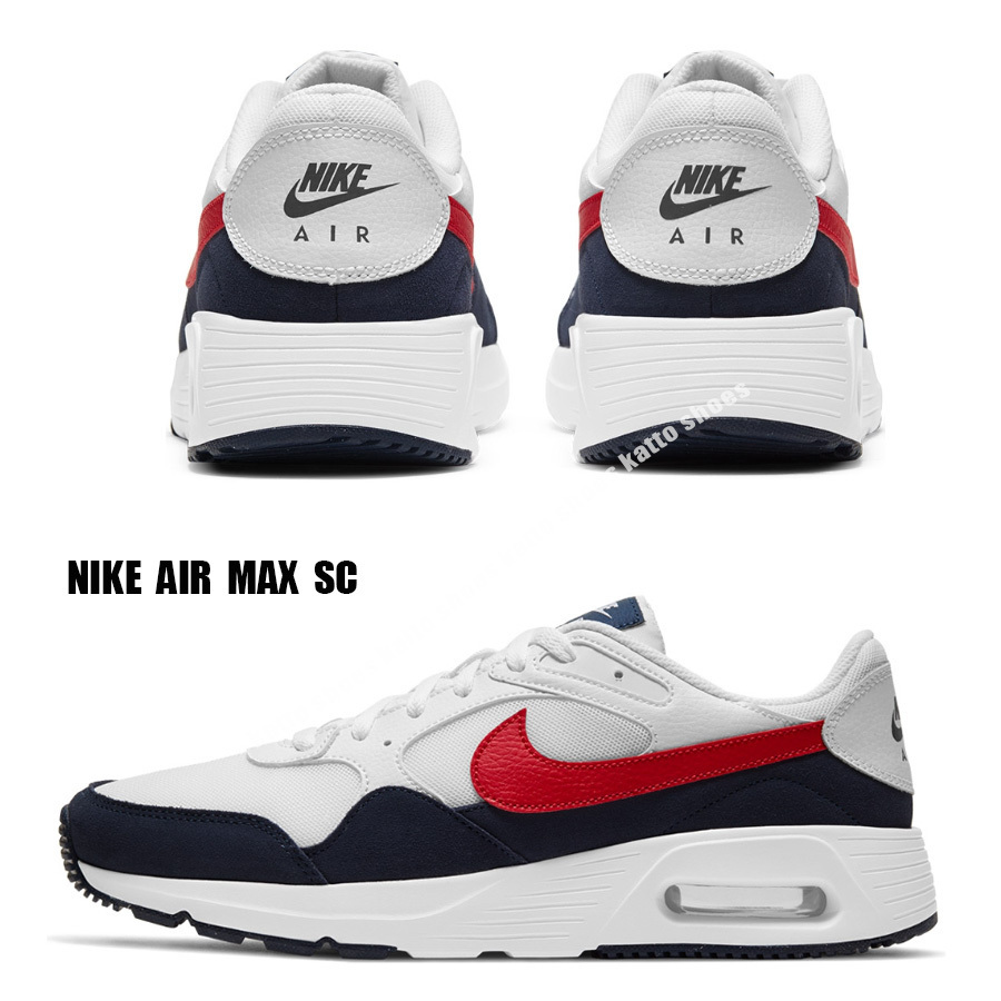 NIKE★AIR MAX SC★WHITE/OBSIDIAN/UNIVERSITY RED