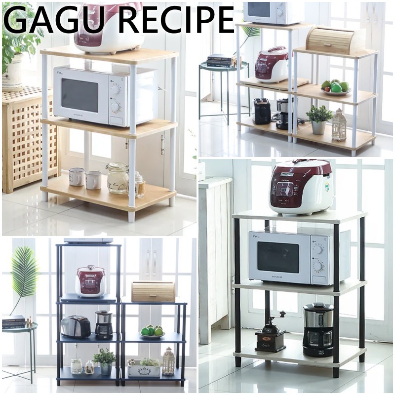 [韓国発送] GAGU RECIPE 収納棚 レンジ台 3段 2サイズ 5カラー