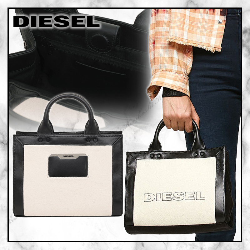 ◆DIESEL 21SS 最新作◆SANBONNY SPF ハンドバッグ◆Black/White