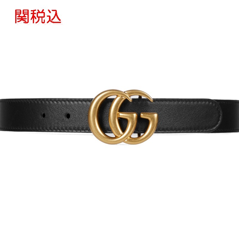 New! GUCCI ゴールド ダブルG バックル ベルト 関税込