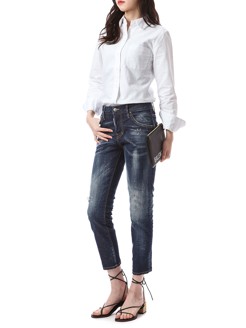 D SQUARED2 デニム・ジーパン (ディースクエアード) COOL GIRL CROPPED JEAN 72LB0354(4)