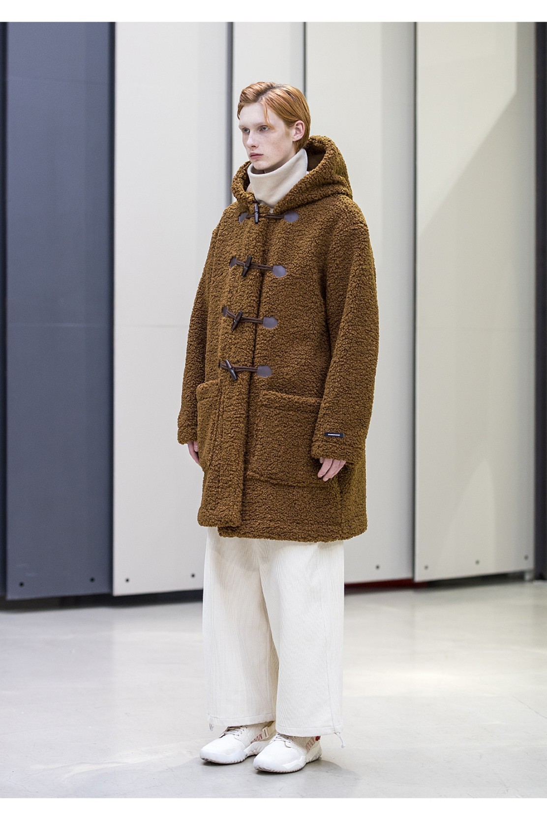 massnoun】BOA FLEECE BONDED OVERSIZED DUFFEL COAT アウター