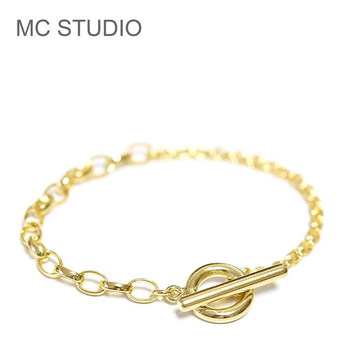 【国内即発】≪MC STUDIO≫ MIX オーバル チェーン ブレスレット