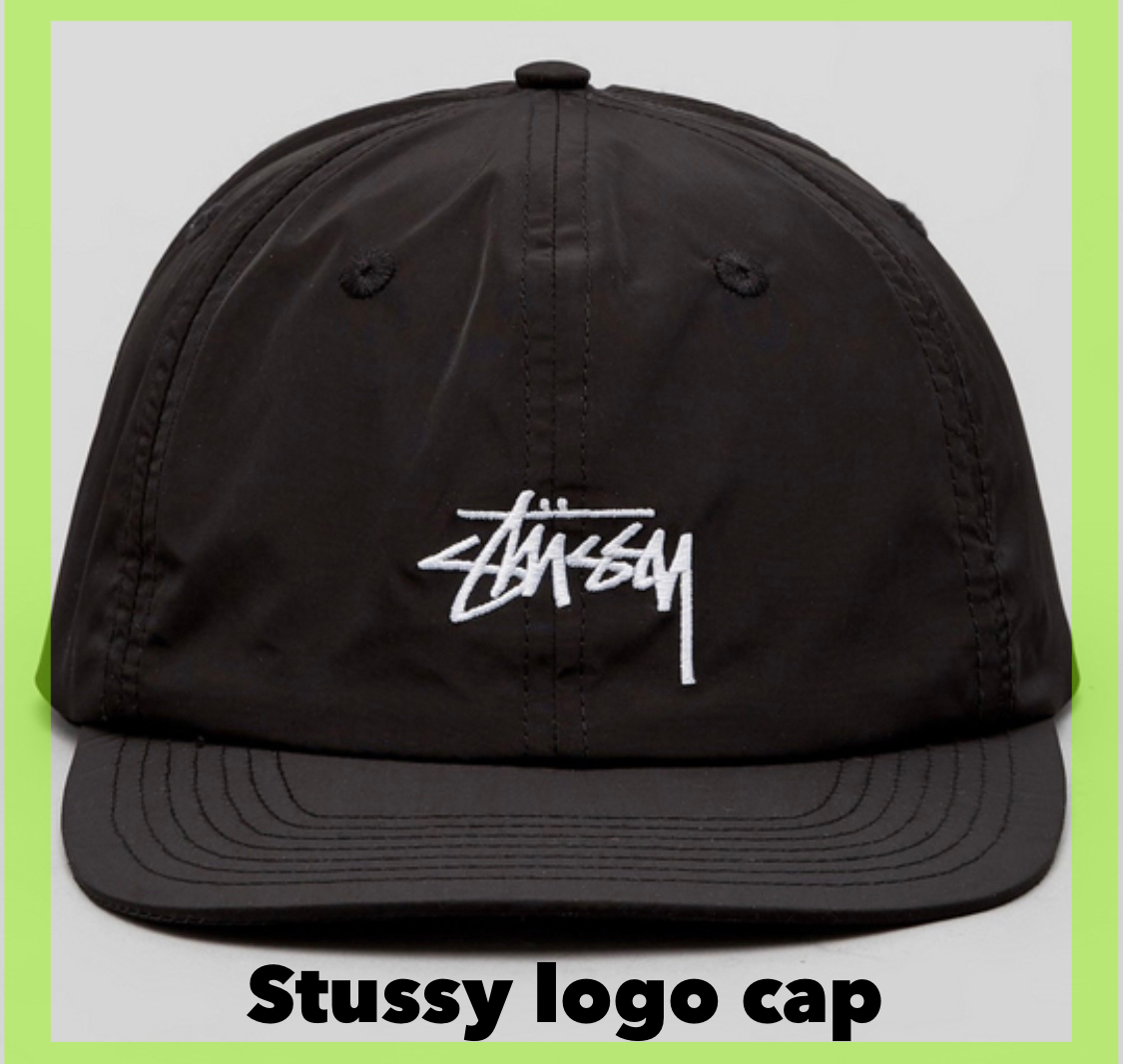 STUSSY シンプル キャップ ステューシー ロゴ 刺繍 ブラック