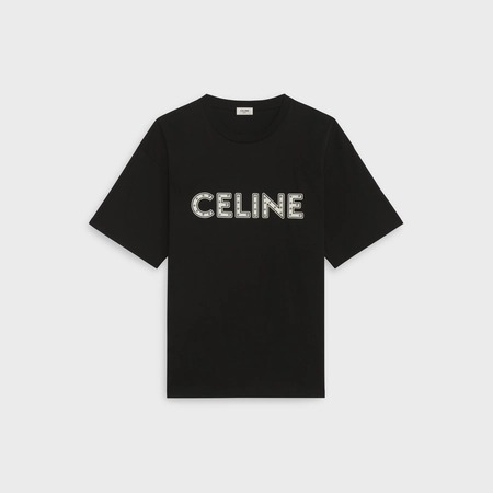 直営店セリーヌ “CELINE”スタッズロゴプリント Tシャツ (CELINE/T