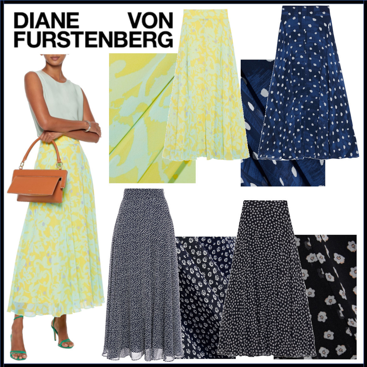 国内発送☆Diane von Furstenberg ジョーゼット マキシスカート スカート 国内発送☆Diane von Furstenberg ジョーゼット マキシスカート スカート