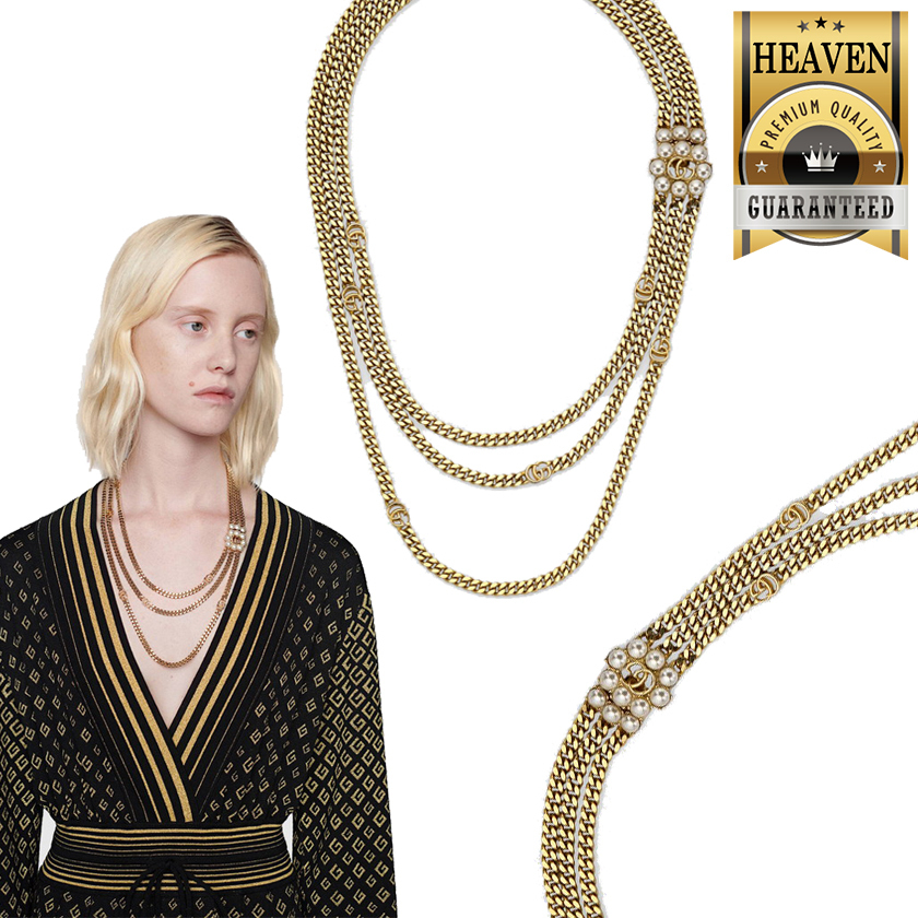 累積売上総額第１位【GUCCI★グッチ】LAYERED NECKLACE
