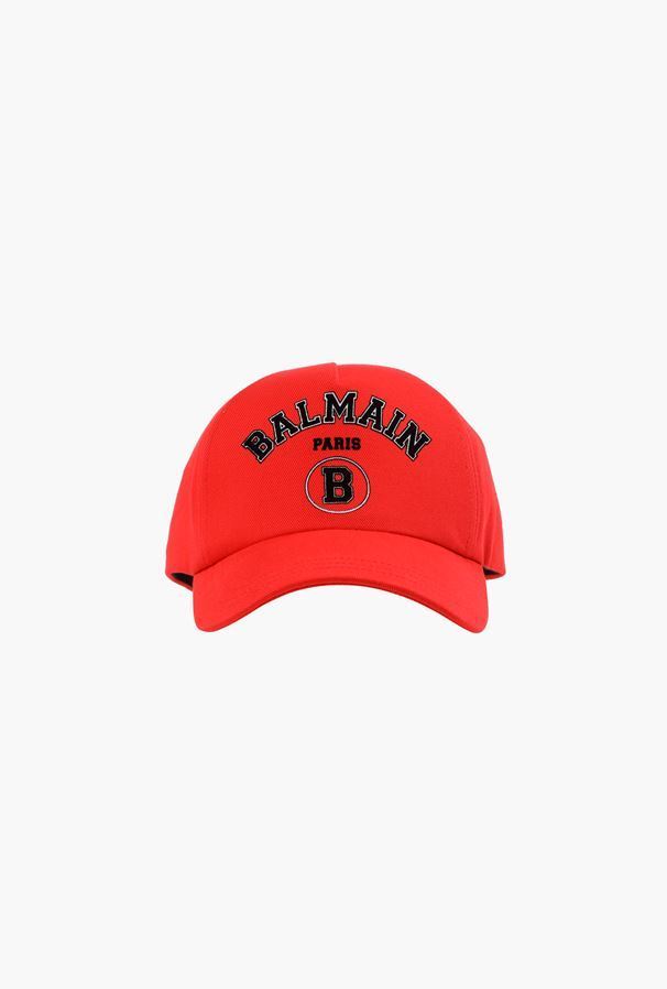 BALMAIN キャップ 【SALE】BALMAIN☆ロゴコットンキャップ レッド メンズ(3)