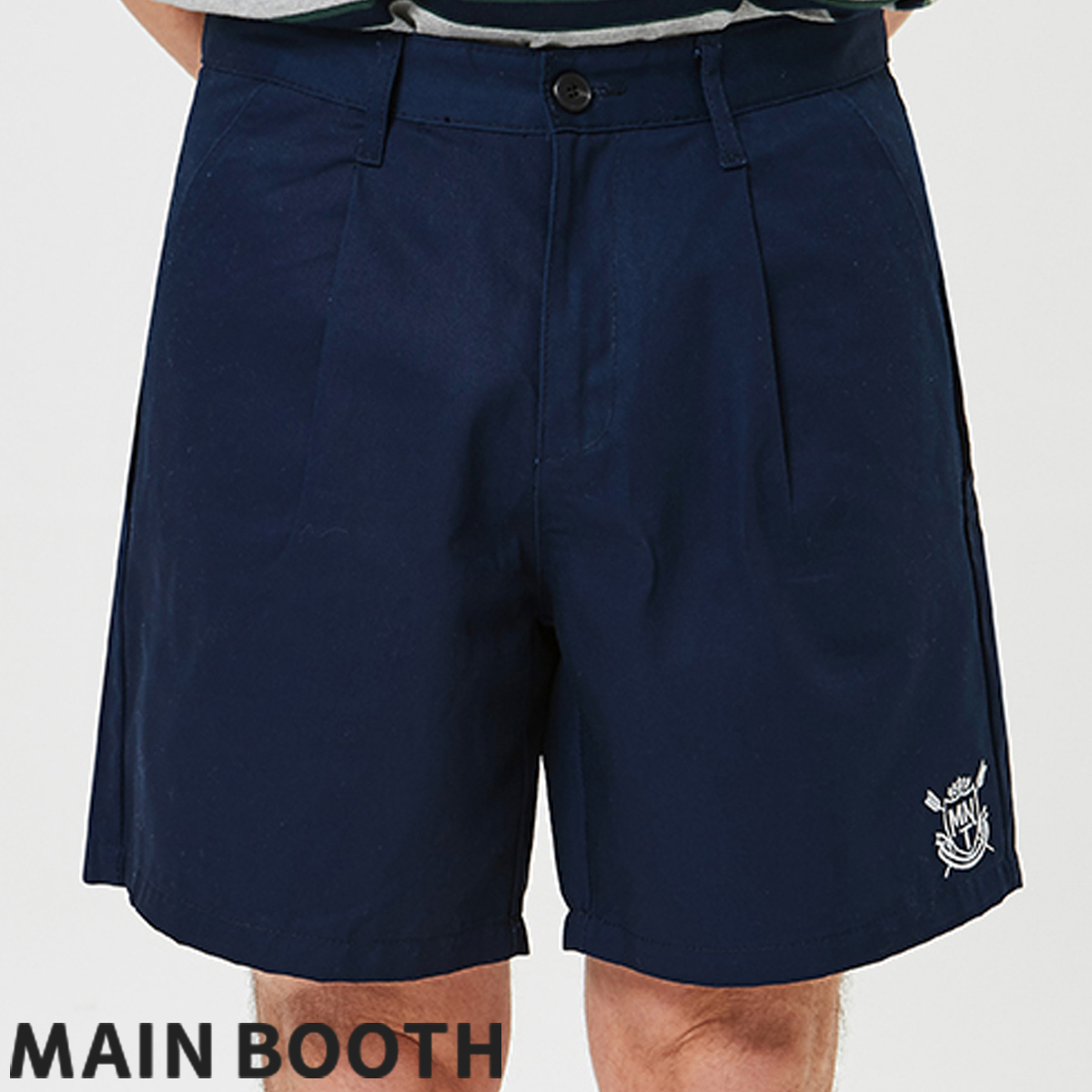 ★MAINBOOTH★(M)University Oversized Shorts(NAVY)★正規品