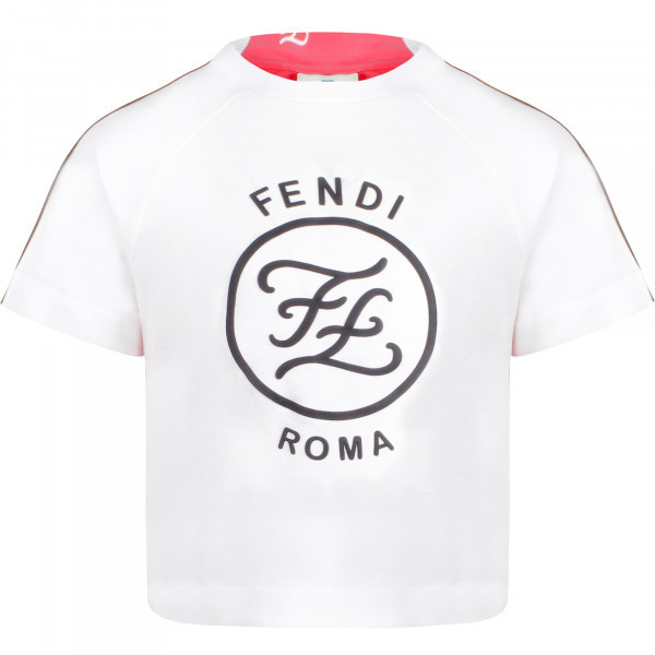 【FENDI】フェンディ 大人もOK! ガールズ ロゴ Tシャツ 国内発