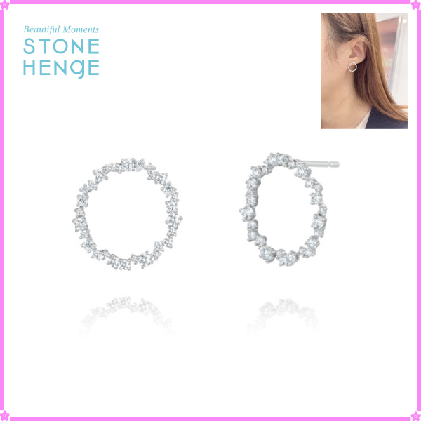 【STONEHENgE】シルバーピアス T0726★きらめくキュービック