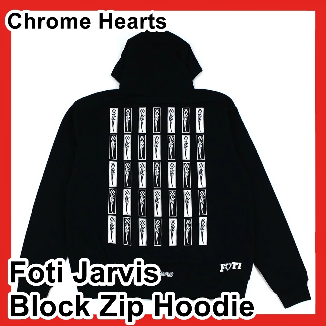 パーカー・フーディ Chrome Hearts Foti Jarvis Block Zip Hoodie Black