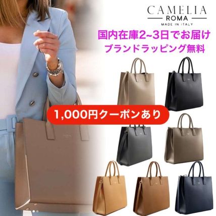 カメリアローマ CAMELIA ROMA グレインレザーハンドバッグ 2way