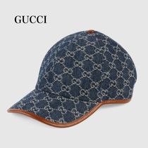 【GUCCI】GGデニム柄 ユニセックス/ベースボールキャップ blue 【GUCCI】GGデニム柄 ユニセックス/ベースボールキャップ blue