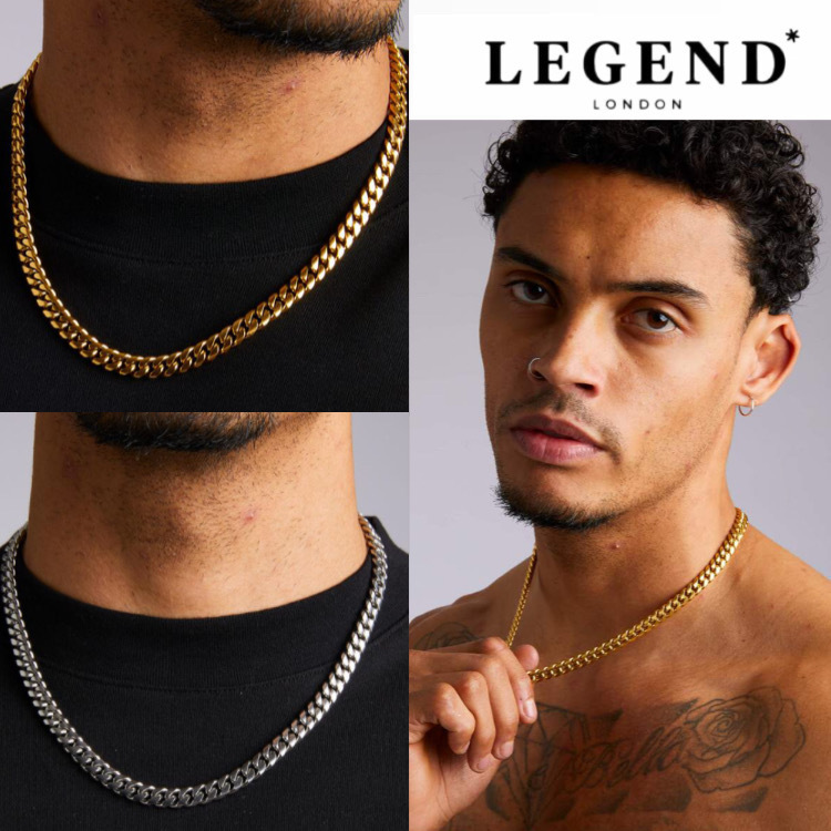 関税/送料込み【LEGEND LONDON】キューバン ネックレス 18k