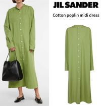 【大人エレガント】Jil Sander コットンポプリンミディドレス 【大人エレガント】Jil Sander コットンポプリンミディドレス