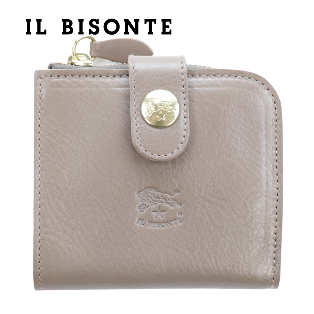 最短翌日お届け IL BISONTE 二つ折り財布 コンチョ コインケース