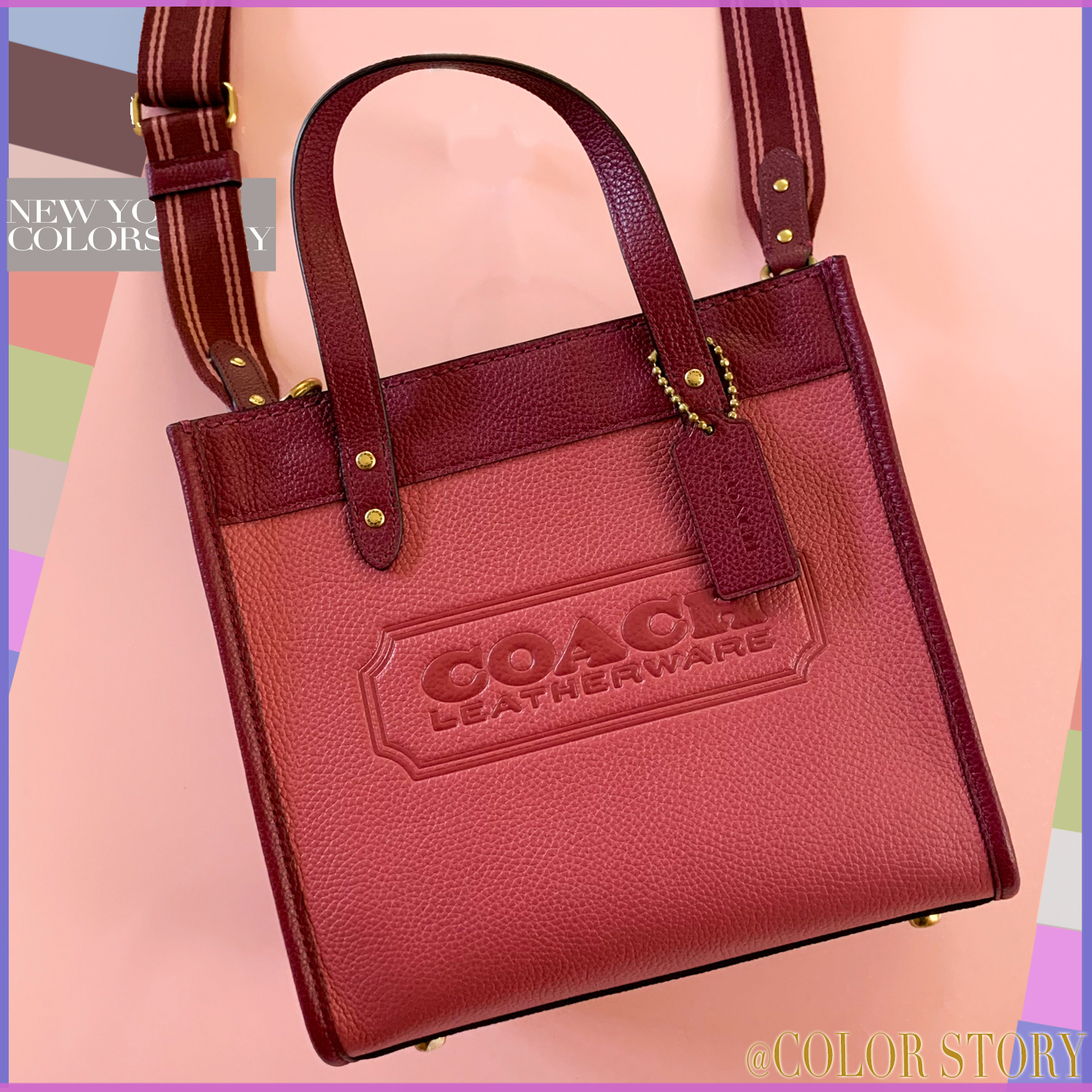 【COACHブティック】●CUTEなストラップ付トート♪フィールド 22 COACHブティック】○CUTEなストラップ付トート♪フィールド 22