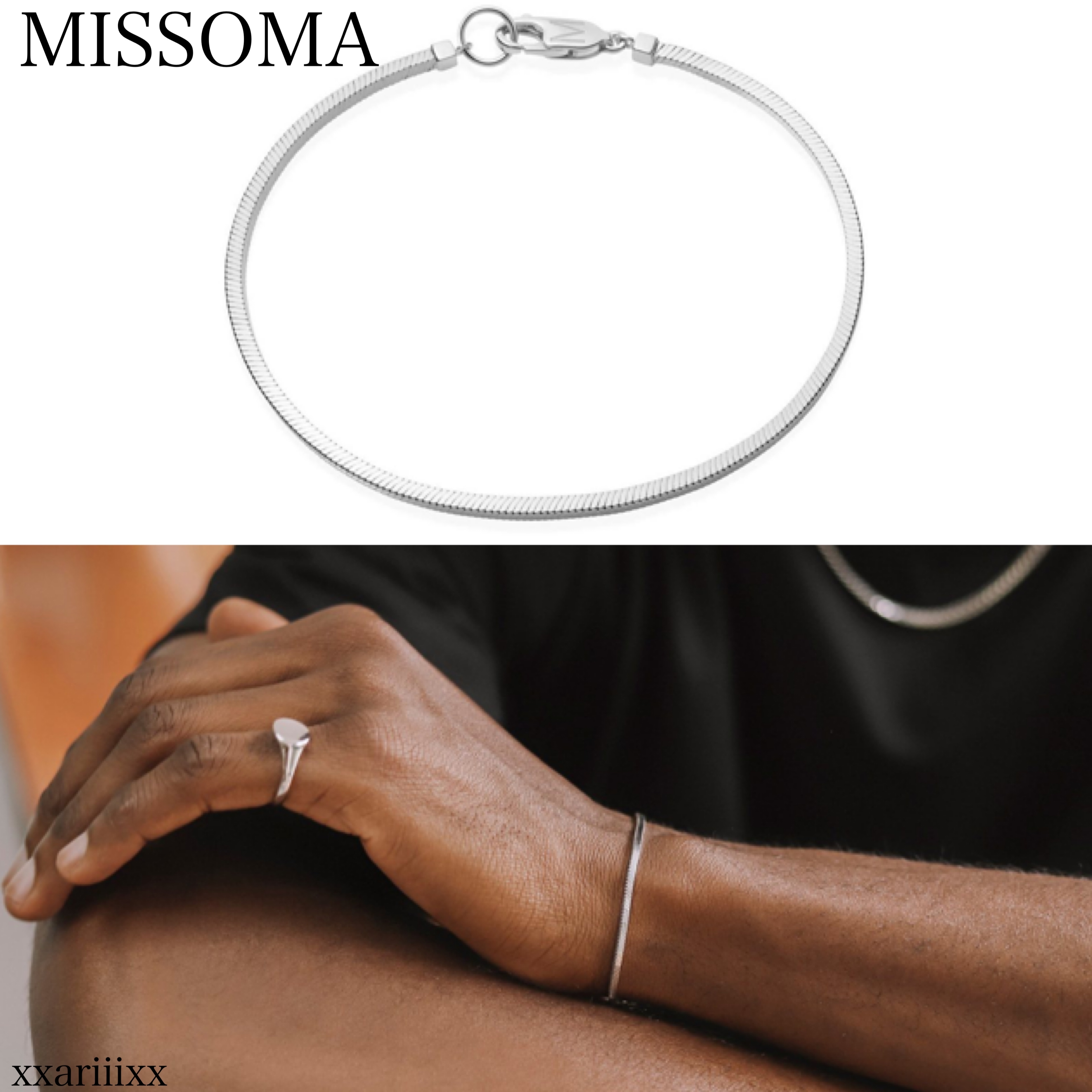 ◆NEW◆MISSOMA◆ スクエア スネーク チェーン ブレスレット