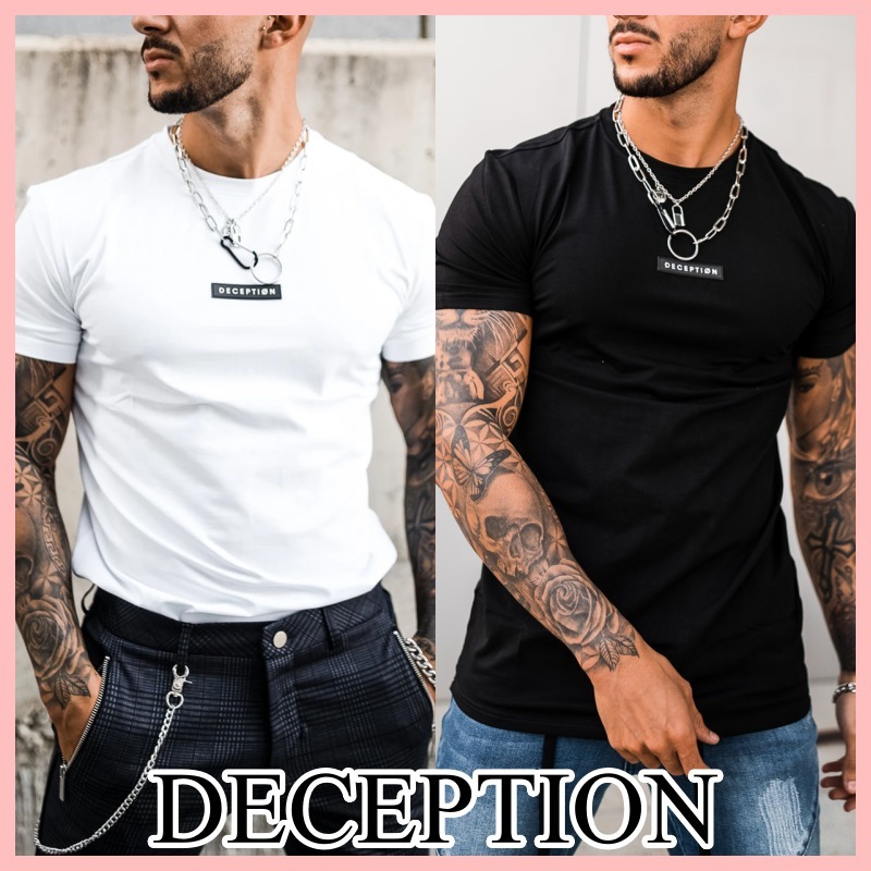 DECEPTION ロゴ ラバーパッチ Tシャツ 2色 White Black 送料込み