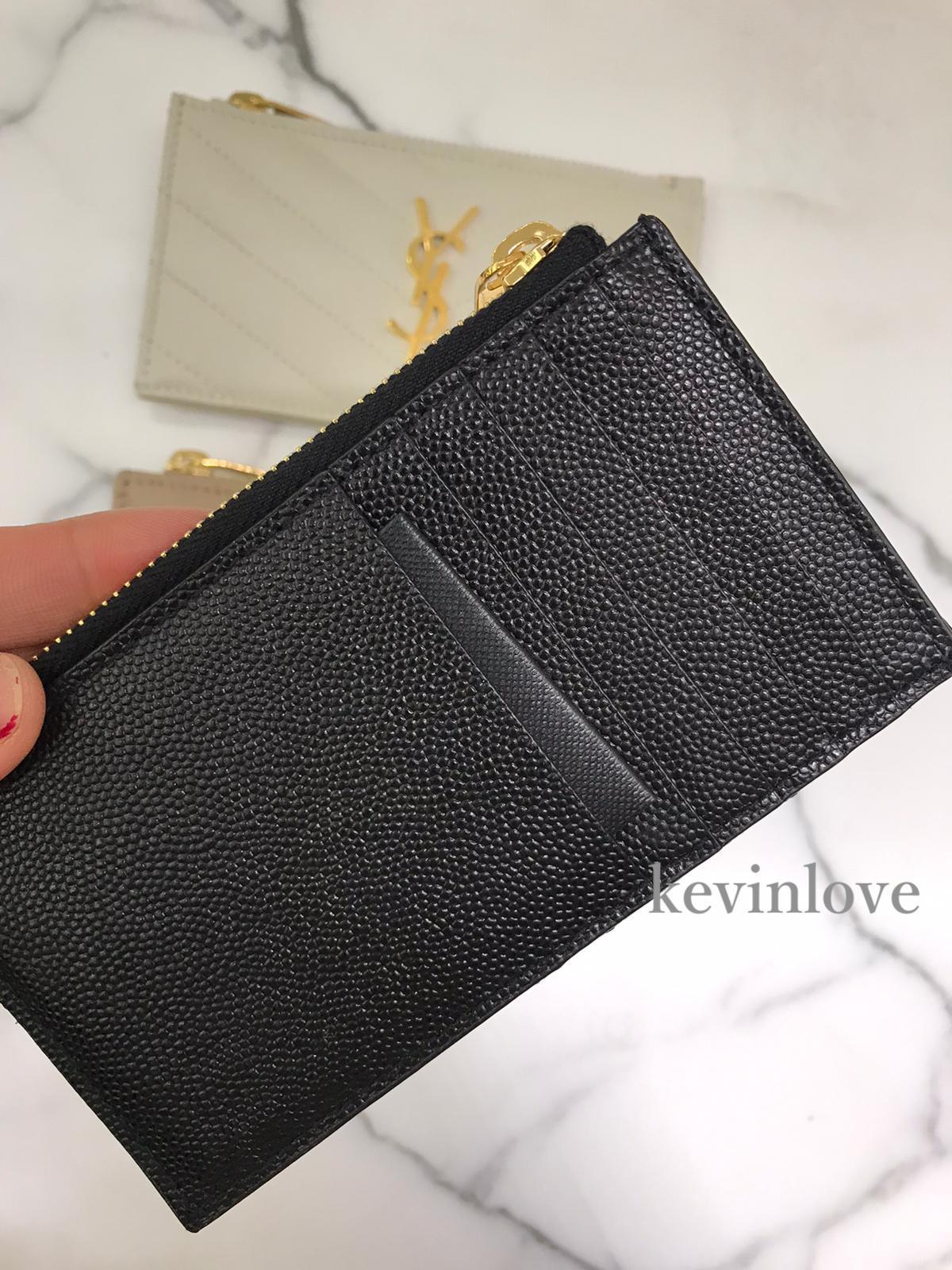 【直営店買付】サンローラン☆ジップカードケース ラム☆607915 新作!直営店☆SAINT LAURENT☆モノグラム ジップカードケース