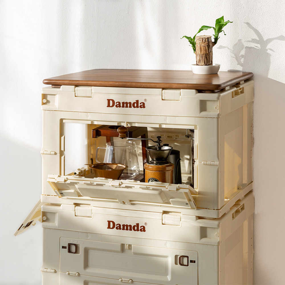 ESOPOOM ◆ Damda折り畳み収納Box(ウッド天板付)3color