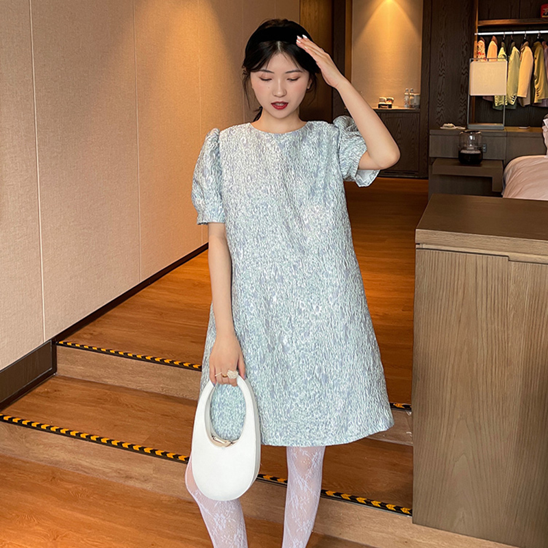 素敵 半袖 ふんわり 綺麗め ワンピース 結婚式