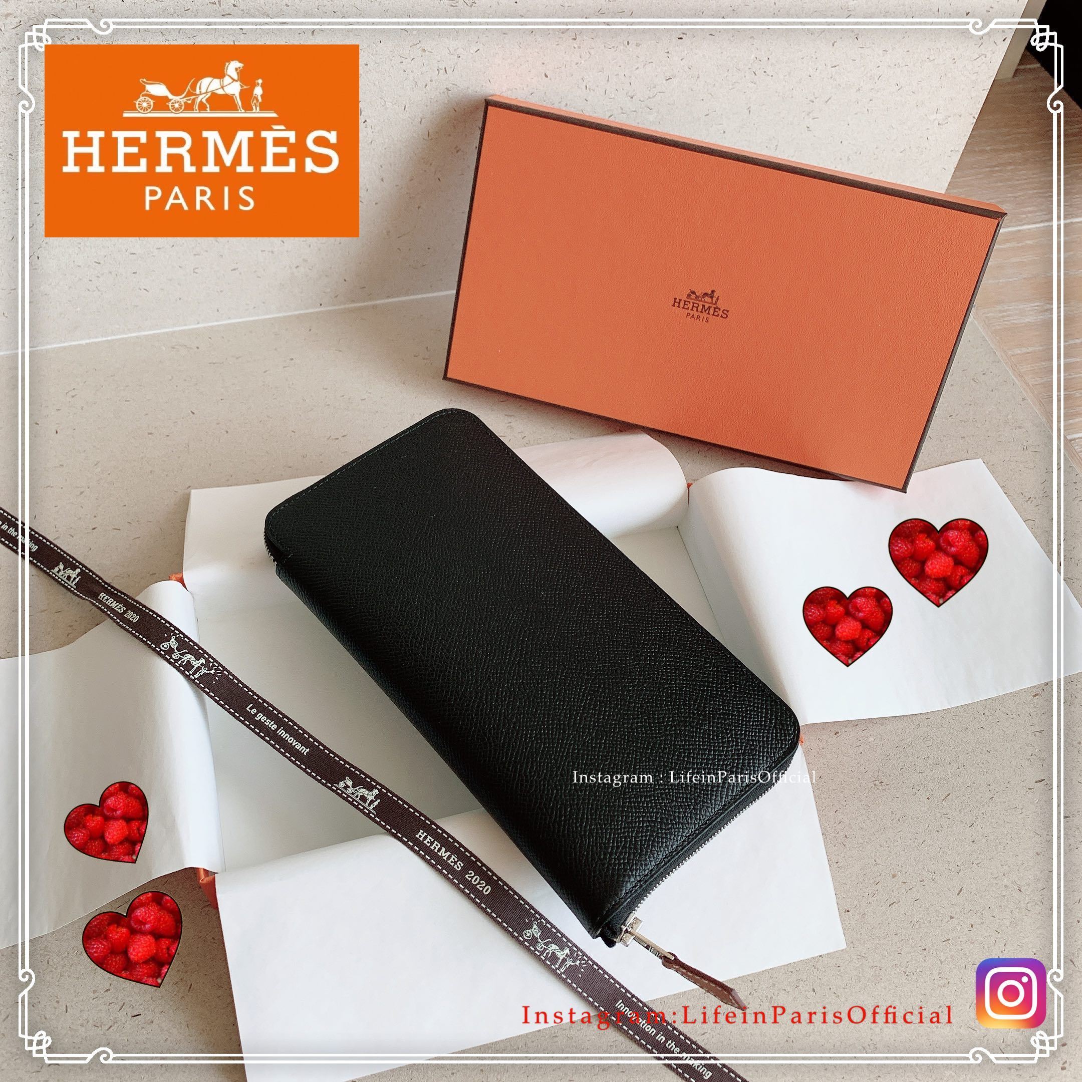 HERMES/エルメス シルクイン 入手困難カラーブラック (HERMES/長財布