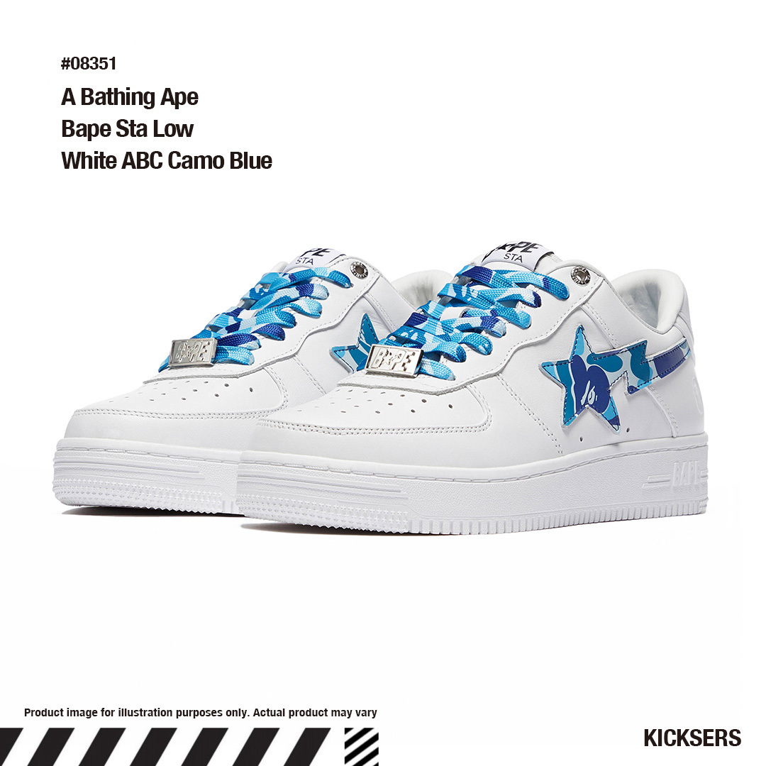 ベイプスタ カモ!A Bathing Ape Bape Sta Low White ABC Camo 大きな割引 STA™️ BAPE ABC エイプ カモ スタ 26cm ベイプ CAMO スニーカー
