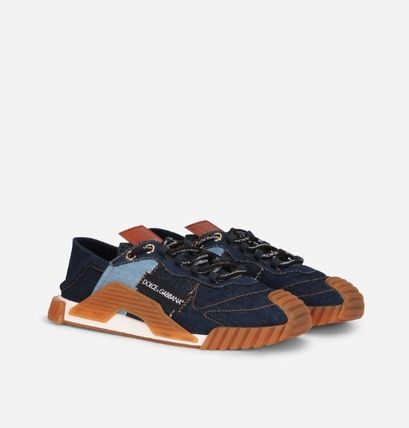 Dolce&Gabbana NS1 スリッポンスニーカー パッチワークデニム Dolce&Gabbana NS1 スリッポンスニーカー パッチワークデニム