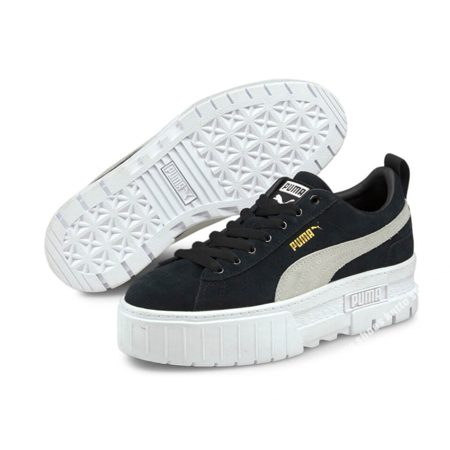 超特価激安 PUMA☆MAYZE WNS☆スウェード☆厚底☆ブラック系 (PUMA 靴