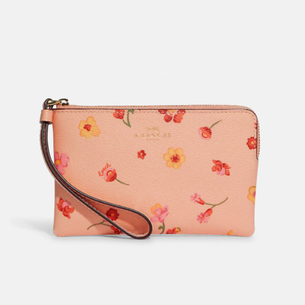 COACH♥蝶々 花柄 携帯いれ リストレット ポーチ 小物入れ