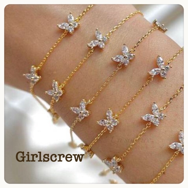 日本未入荷 Girlscrew バタフライブレスレット/ 3色