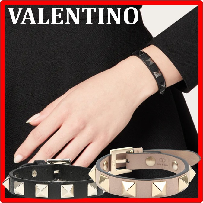 ☆人気☆【VALENTINO】☆ROCKSTUD レザーブレスレッ.ト☆正規品