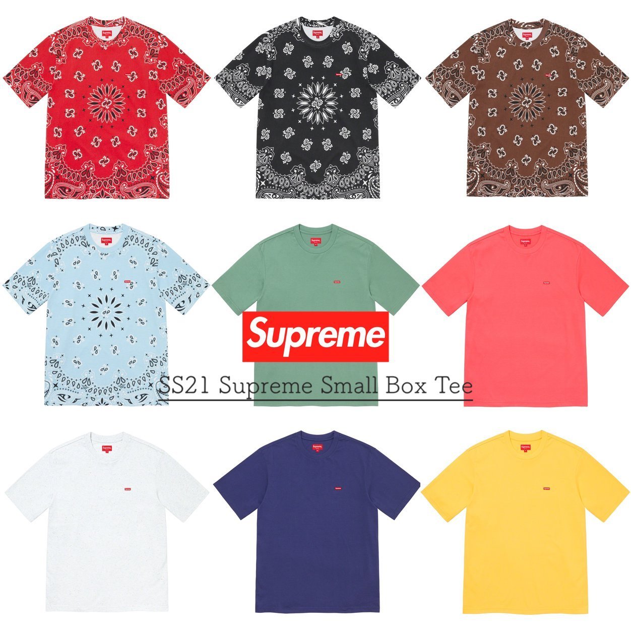 SS21 Supreme Small Box Tee - スモール ボックスロゴ Tシャツ