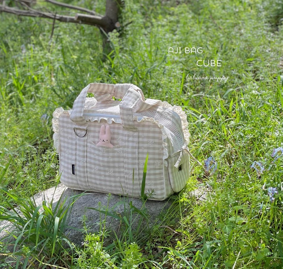 BABIANA★AJI BAG CUBE ベージュチェック プラスS 数量限定