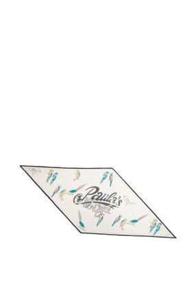 Shop LOEWE Anagram 2021-22FW Herbarium scarf in cotton, wool and Shop LOEWE Anagram 2021-22FW Herbarium scarf in cotton, wool and