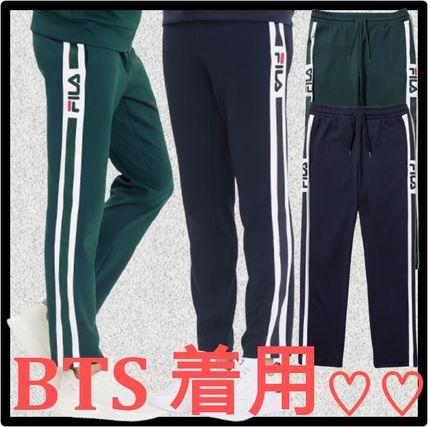 FILA More Pants Unisex Street Style Logo Pants