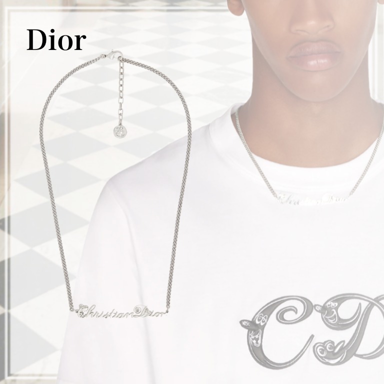 Dior* ネックレス ロゴデザイン KENNY SCHARF コラボ 真鍮 www