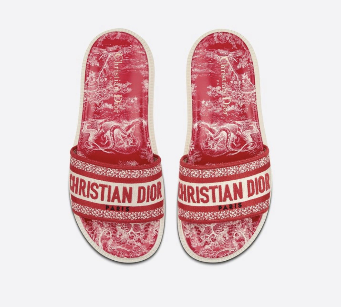 Dior サンダル・ミュール Dior サンダル ミュール フラット Dway 赤 ロゴ 直営 限定 新作(6)