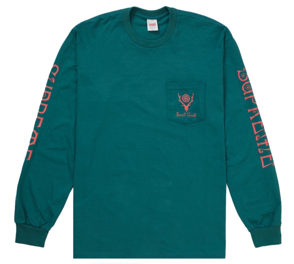 シュプリーム x South2 West8☆ポケット付ロゴロンTシャツ☆長袖