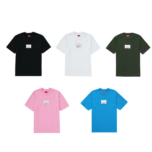 シュプリーム★Signature Label S/S Top★サインＴシャツ