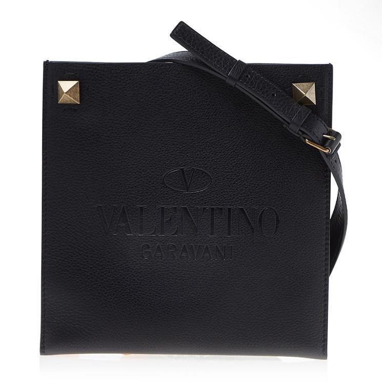 【VALENTINO】 Logo-Embossed Messenger Bag