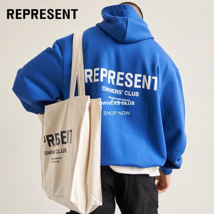 【送料無料】REPRESENT OWNERS CLUB HOODIE-COBALT-REPRESENT-