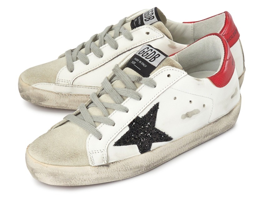 【Golden Goose】Classic Glitter Star Red Tab(22.5-24.5cm)