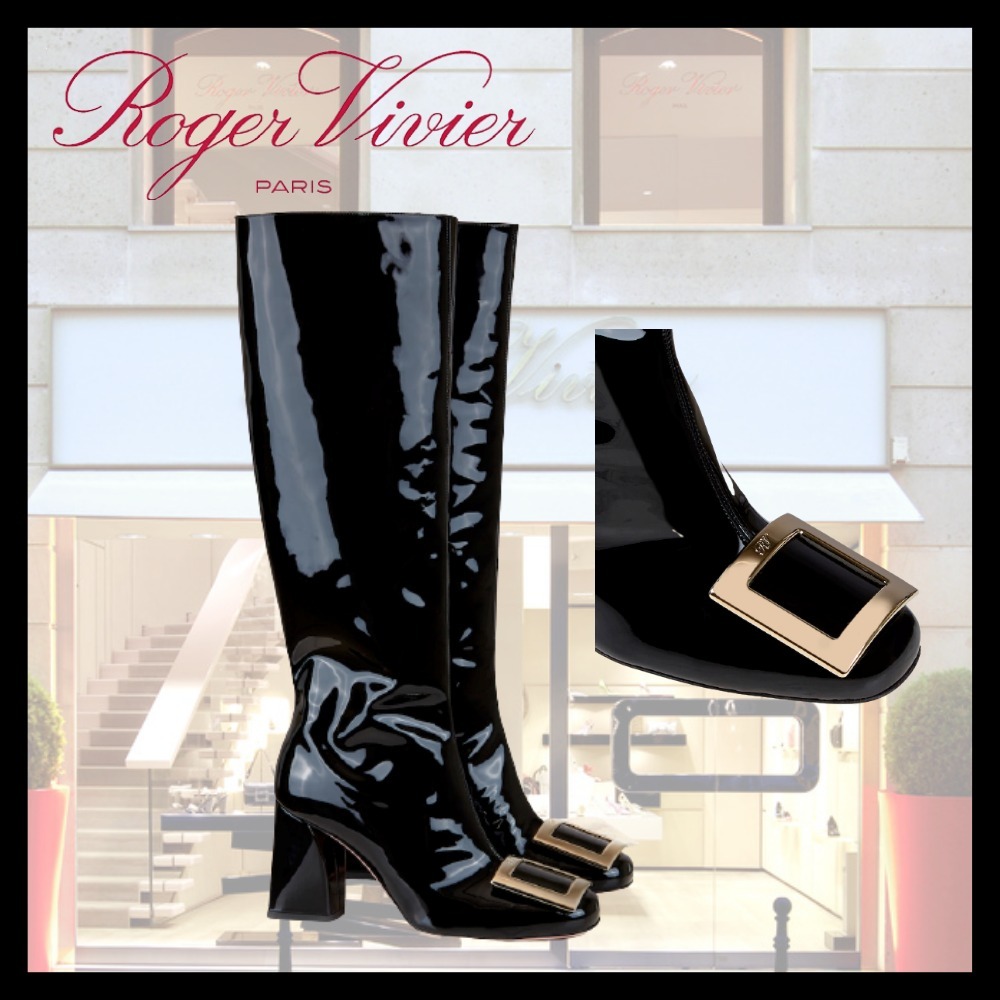 ずっと気になってた Roger Vivier ブーツ レザー TresVivier パテントレザー ロングブーツ ずっと気になってた Roger Vivier ブーツ レザー TresVivier パテントレザー ロングブーツ