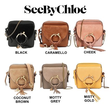 See by Chloe Shoulder Bags Casual Style Suede Plain Leather Party Style Office Style