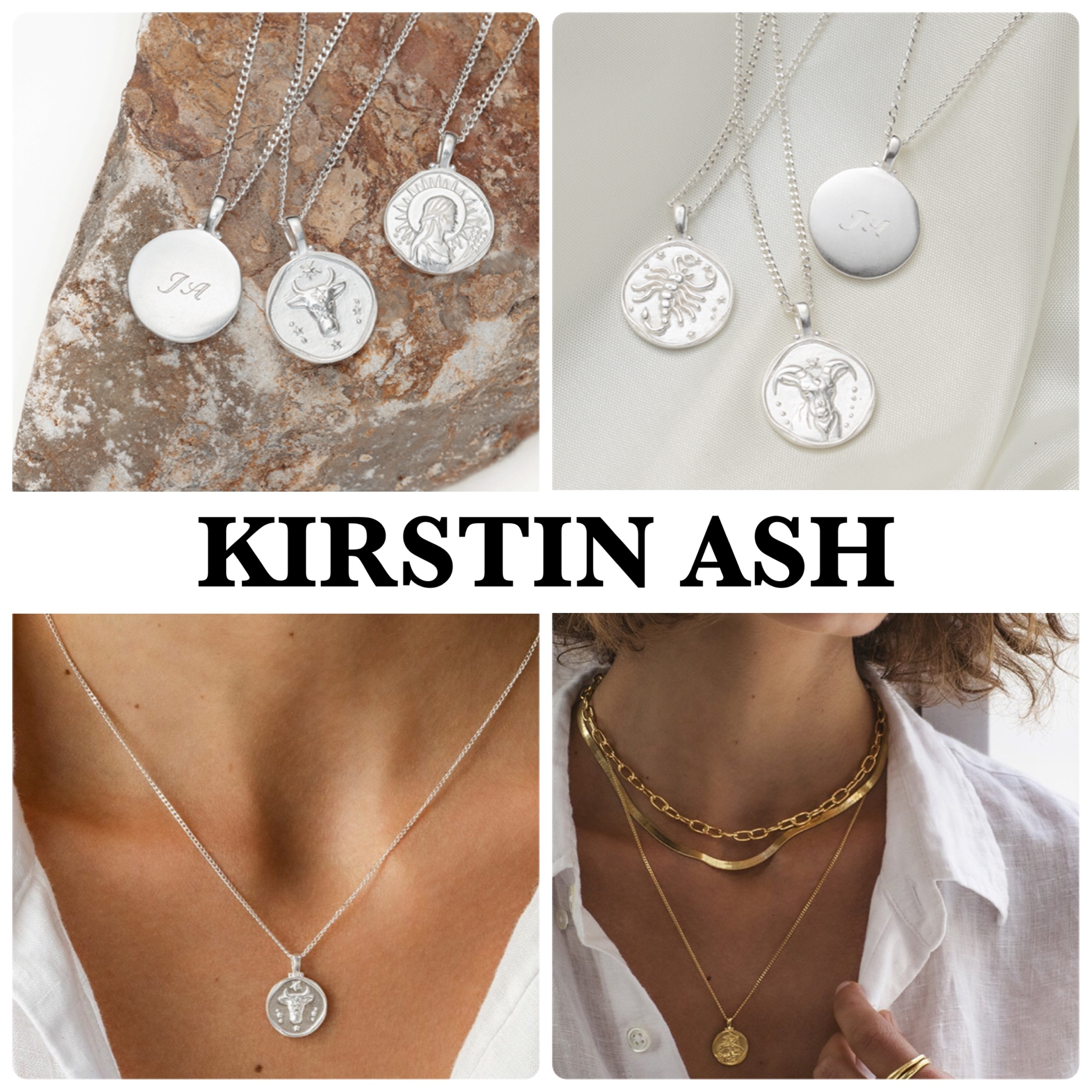 【KIRSTIN ASH】無料刻印可/12星座モチーフネックレス/SILVER