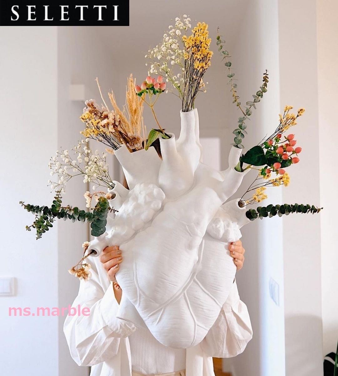 国内発| SELETTI Love in Bloom Giant ハート型ベース 花瓶